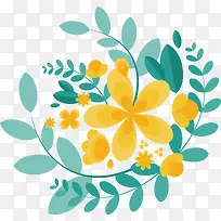 黄花png矢量素材-空若网 黄花png矢量素材-空若网