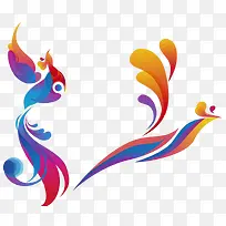 彩色条纹凤凰-空若网 彩色条纹凤凰-空若网