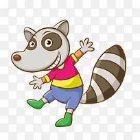 卡通手绘浣熊-空若网 卡通手绘浣熊-空若网