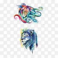 手绘水彩动物-空若网 手绘水彩动物-空若网