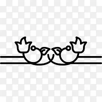 观赏花卉设计对称图标-空若网 观赏花卉设计对称图标-空若网