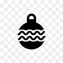 黑色手绘圣诞节装饰图标-空若网 黑色手绘圣诞节装饰图标-空若网