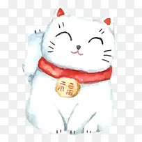 手绘招财猫-空若网 手绘招财猫-空若网