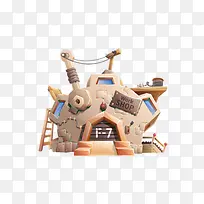 卡通手绘房子-空若网 卡通手绘房子-空若网