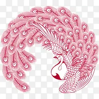 矢量中国风孔雀-空若网 矢量中国风孔雀-空若网