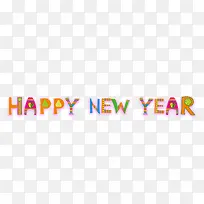 多彩卡通新年快乐艺术字-空若网 多彩卡通新年快乐艺术字-空若网