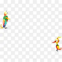 手绘彩色漫画动物-空若网 手绘彩色漫画动物-空若网