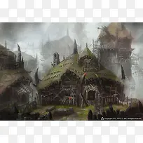 手绘动漫插画小人国-空若网 手绘动漫插画小人国-空若网