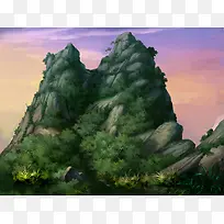 手绘动漫插画绿山-空若网 手绘动漫插画绿山-空若网