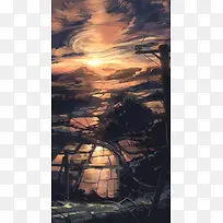 手绘插画动漫城市-空若网 手绘插画动漫城市-空若网