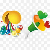 圣诞节喇叭彩色球PNG矢量素材-空若网 圣诞节喇叭彩色球PNG矢量素材-空若网