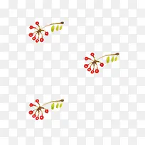 水彩圣诞植物-空若网 水彩圣诞植物-空若网