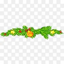 手绘圣诞节装饰植物-空若网 手绘圣诞节装饰植物-空若网