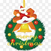 手绘圣诞节铃铛植物装饰-空若网 手绘圣诞节铃铛植物装饰-空若网