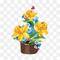 卡通手绘花花盆-空若网 卡通手绘花花盆-空若网