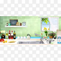 厨房餐具背景-空若网 厨房餐具背景-空若网