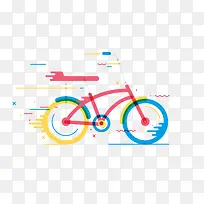 卡通手绘自行车-空若网 卡通手绘自行车-空若网