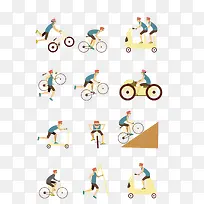矢量骑自行车的人-空若网 矢量骑自行车的人-空若网