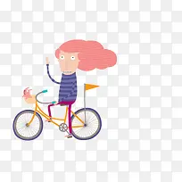 骑自行车的卡通人物-空若网 骑自行车的卡通人物-空若网