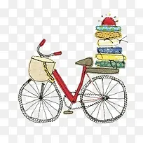 手绘自行车-空若网 手绘自行车-空若网