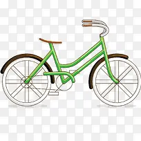 时尚绿色单车矢量素材-空若网 时尚绿色单车矢量素材-空若网