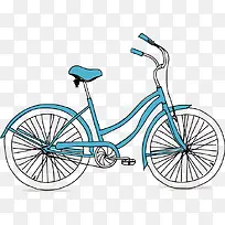 卡通手绘自行车-空若网 卡通手绘自行车-空若网