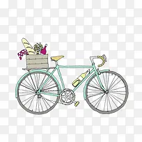 手绘自行车-空若网 手绘自行车-空若网