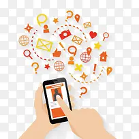 矢量手机和手-空若网 矢量手机和手-空若网