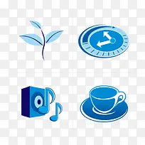 蓝色扁平化图标-空若网 蓝色扁平化图标-空若网