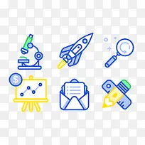 科学科技卡通图标-空若网 科学科技卡通图标-空若网