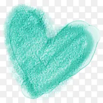 蓝色水彩爱心图标-空若网 蓝色水彩爱心图标-空若网