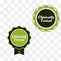 绿色花形标签矢量图-空若网 绿色花形标签矢量图-空若网