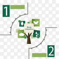 矢量图 绿色 树木 数字标签-空若网 矢量图 绿色 树木 数字标签-空若网