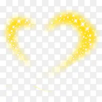 黄色星光爱心-空若网 黄色星光爱心-空若网