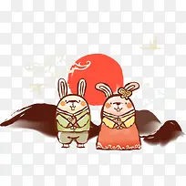 太阳前的矢量兔子-空若网 太阳前的矢量兔子-空若网