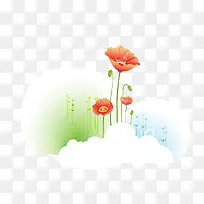 手绘彩色小花-空若网 手绘彩色小花-空若网