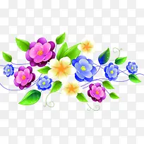 彩色手绘温馨花朵-空若网 彩色手绘温馨花朵-空若网