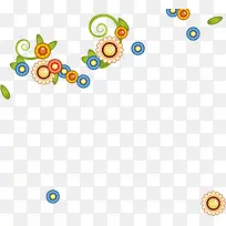 彩色花朵可爱手绘-空若网 彩色花朵可爱手绘-空若网