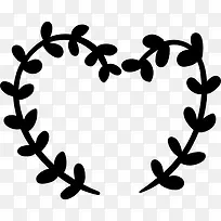 树枝形成的心,图标-空若网 树枝形成的心,图标-空若网