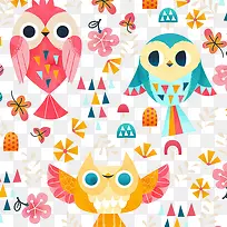 创意猫头鹰背景画-空若网 创意猫头鹰背景画-空若网