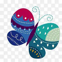 扁平化彩蝶插画-空若网 扁平化彩蝶插画-空若网