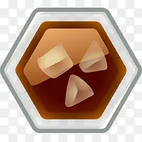 手绘六边杯子可乐冰块-空若网 手绘六边杯子可乐冰块-空若网