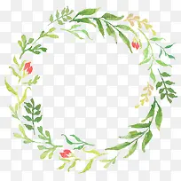 水彩圆形花环16-空若网 水彩圆形花环16-空若网
