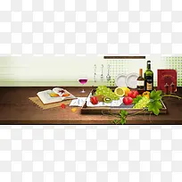 厨房背景 餐具-空若网 厨房背景 餐具-空若网