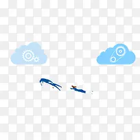 扁平化深蓝云彩图标-空若网 扁平化深蓝云彩图标-空若网