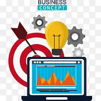 矢量灯泡和笔记本电脑-空若网 矢量灯泡和笔记本电脑-空若网