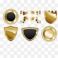 矢量金色标签-空若网 矢量金色标签-空若网