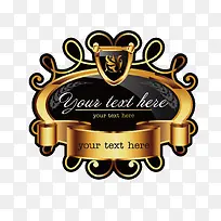 金色花纹高档标签素材-空若网 金色花纹高档标签素材-空若网