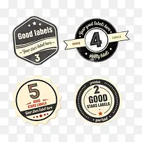 复古风标签矢量素材-空若网 复古风标签矢量素材-空若网
