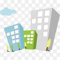 高楼png矢量元素-空若网 高楼png矢量元素-空若网